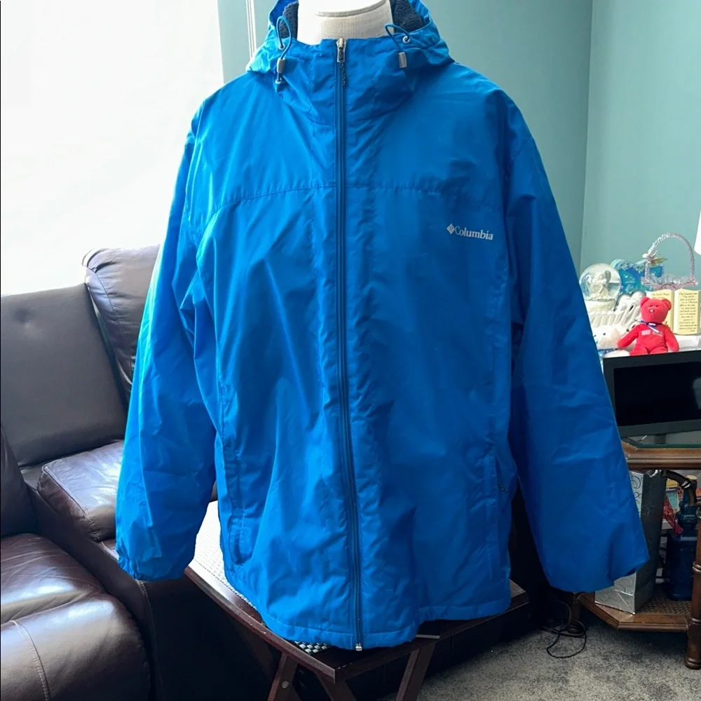 Columbia Women’s Bright Blue Nylon Coat Size 2X - Picture 2 of 14